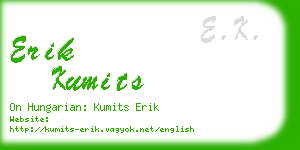 erik kumits business card